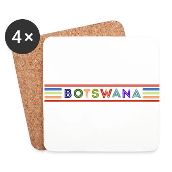 BOTSWANA - Dessous de verre (lot de 4) - blanc - Devant