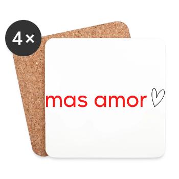 mas amor - Untersetzer (4er-Set) - Weiß - Vorne