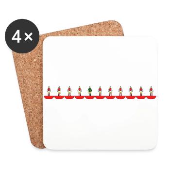 football team - Coasters (set of 4) - white - Front