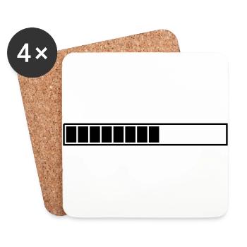 barre de chargement à personnaliser - Dessous de verre (lot de 4) - blanc - Devant