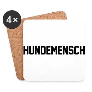 Hundemensch - Untersetzer (4er-Set) - Weiß - Vorne