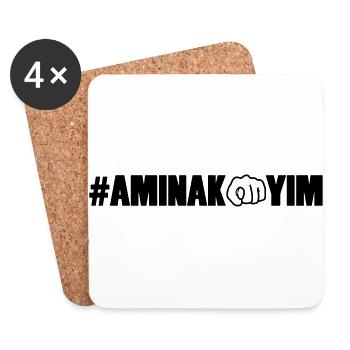 Aminakoyim - Dessous de verre (lot de 4) - blanc - Devant