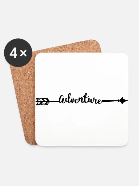 Adventure - Untersetzer (4er-Set) - Weiß