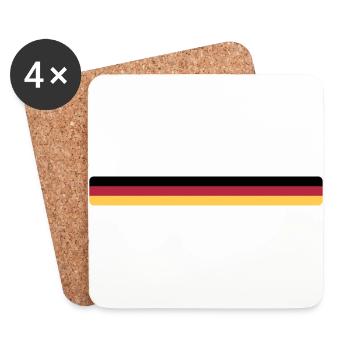 Deutschland - Dessous de verre (lot de 4) - blanc - Devant
