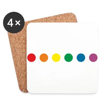 Lgbt rainbow colors - Coasters (set of 4) - white - Front