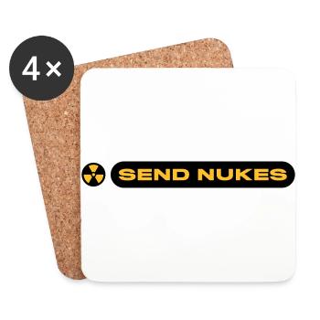 SEND NUKES - Untersetzer (4er-Set) - Weiß - Vorne