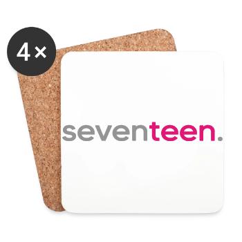 2005 birthday 17 years 17th anniversary seventeen - Coasters (set of 4) - white - Front