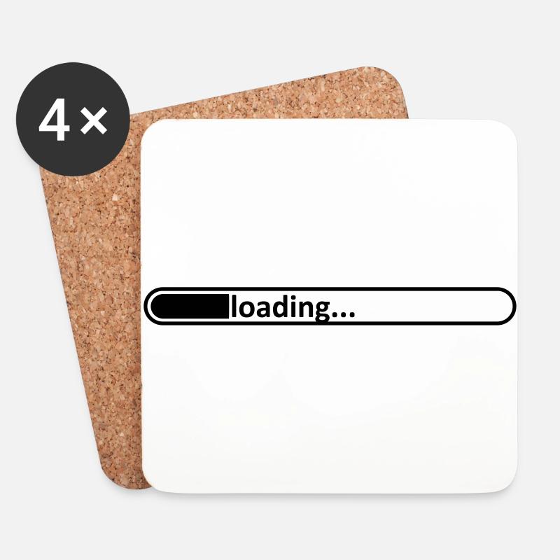 Ladebalken //loading//laden //lädt // Dauer //Zeit - Untersetzer (4er-Set) - Weiß