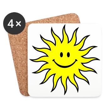 Sun - Coasters (set of 4) - white - Front