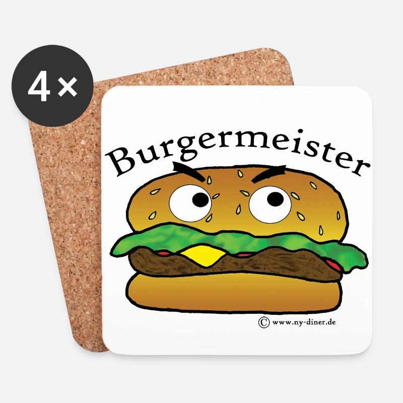 Burgermeister - Untersetzer (4er-Set) - Weiß