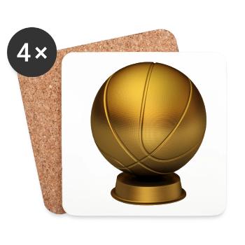 Basketball Trophy - Dessous de verre (lot de 4) - blanc - Devant
