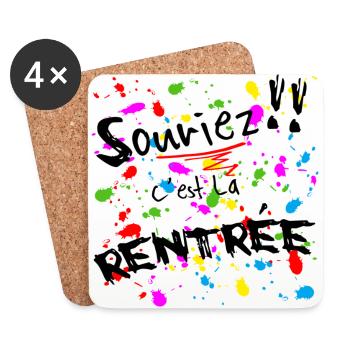 Rentree 3 - Dessous de verre (lot de 4) - blanc - Devant