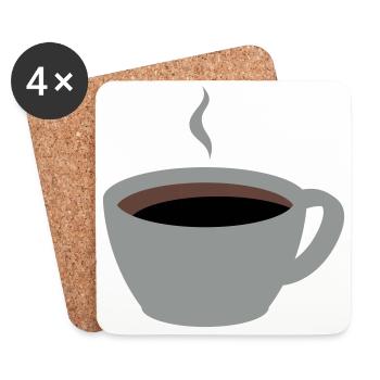 Kaffeetasse - Untersetzer (4er-Set) - Weiß - Vorne