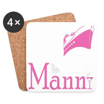 Kreuzfahrten mit dem Mann - Untersetzer (4er-Set) - Weiß - Vorne
