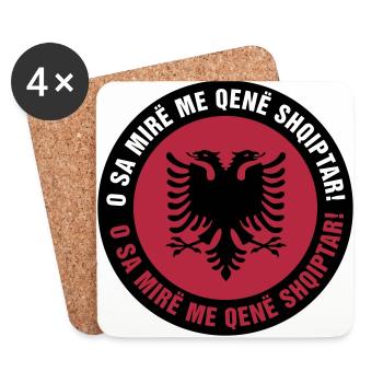 001 Albania - Untersetzer (4er-Set) - Weiß - Vorne