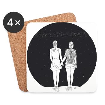 together - Coasters (set of 4) - white - Front