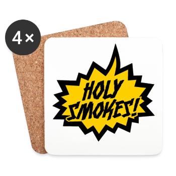 "Holy Smokes!" - Coasters (set of 4) - white - Front
