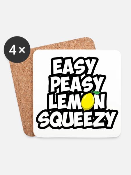 easy peasy lemon squeezy - Untersetzer (4er-Set) - Weiß