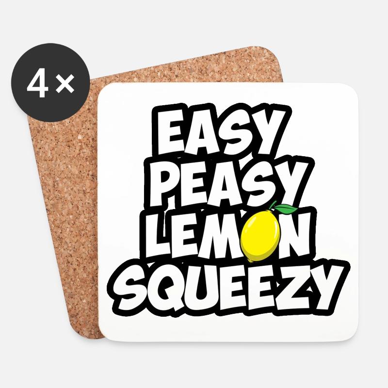 easy peasy lemon squeezy - Untersetzer (4er-Set) - Weiß