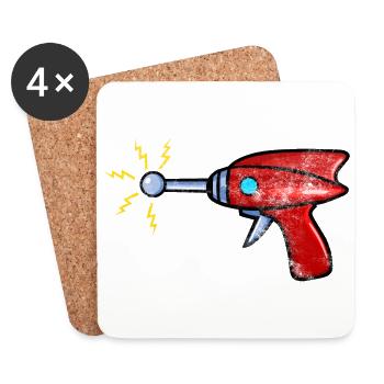Ray Gun - Coasters (set of 4) - white - Front