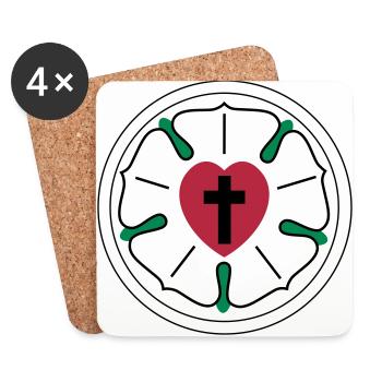 Jesus - Coasters (set of 4) - white - Front
