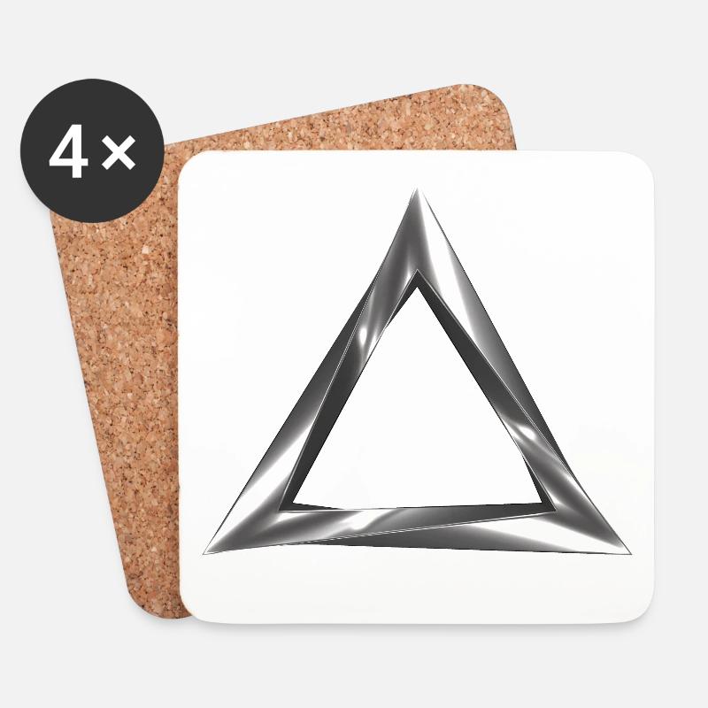 impossible triangle - Coasters (set of 4) - white