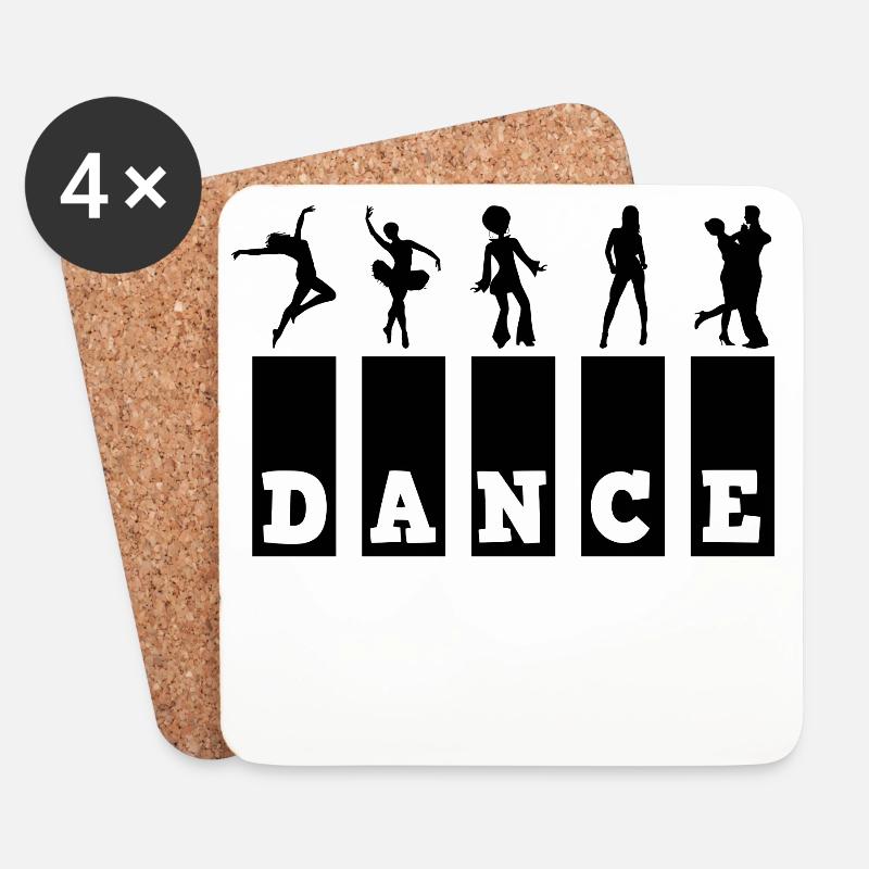 Dance Tanz Tanzen - Untersetzer (4er-Set) - Weiß