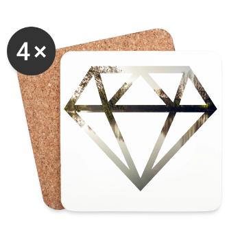 diamond - Coasters (set of 4) - white - Front