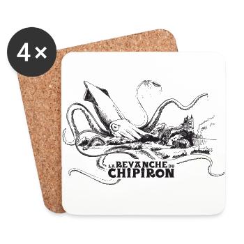 TSHIRT-CHIPIRON - Dessous de verre (lot de 4) - blanc - Devant