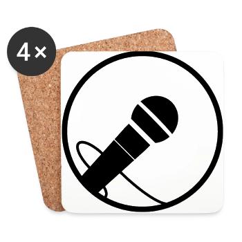 micro circle - Coasters (set of 4) - white - Front