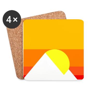 sunset - Coasters (set of 4) - white - Front