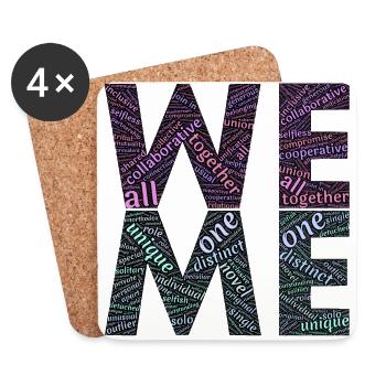 we & me - Untersetzer (4er-Set) - Weiß - Vorne