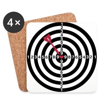 LovedART - Untersetzer (4er-Set) - Weiß - Vorne