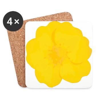 Buttercup Bold - Coasters (set of 4) - white - Front
