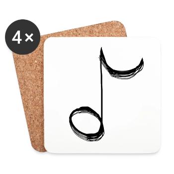 Musical Note - Untersetzer (4er-Set) - Weiß - Vorne