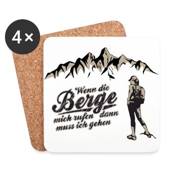 WANDERN | FRAU - Untersetzer (4er-Set) - Weiß - Vorne