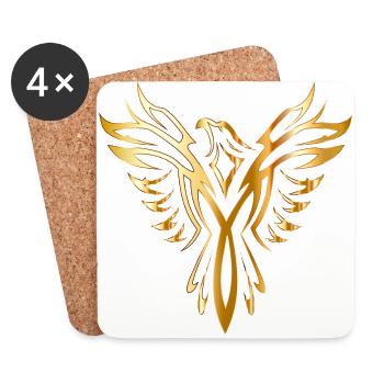 Wie Phoenix aus der Asche gold golden fenix - Untersetzer (4er-Set) - Weiß - Vorne