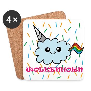 clouds Horn - Coasters (set of 4) - white - Front