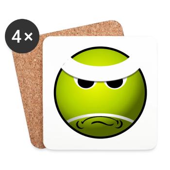 Mad tennis - Coasters (set of 4) - white - Front