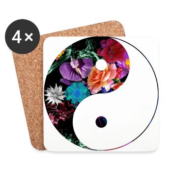 Natural yin-yang - Untersetzer (4er-Set) - Weiß - Vorne