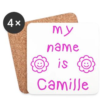 CAMILLE MY NAME IS - Coasters (set of 4) - white - Front