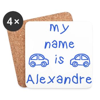 ALEXANDRE MY NAME IS - Coasters (set of 4) - white - Front