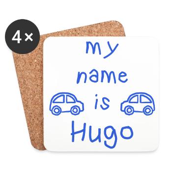 HUGO MY NAME IS - Coasters (set of 4) - white - Front