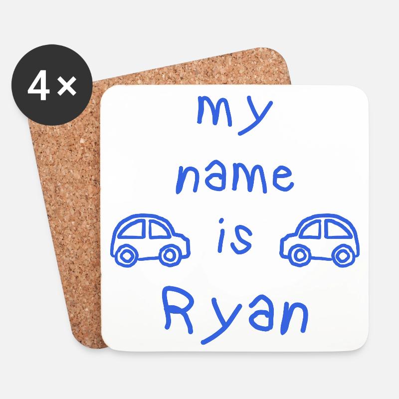 RYAN IST MEIN NAME - Untersetzer (4er-Set) - Weiß