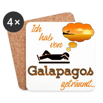 Ich hab von den Galapagos Inseln geträumt - Untersetzer (4er-Set) - Weiß - Vorne