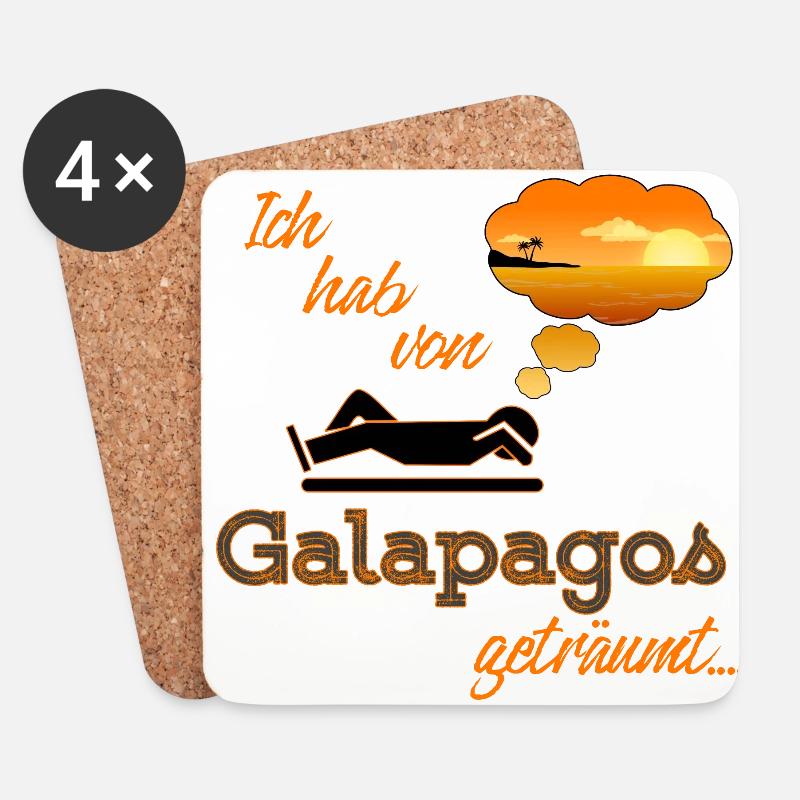 Ich hab von den Galapagos Inseln geträumt - Untersetzer (4er-Set) - Weiß