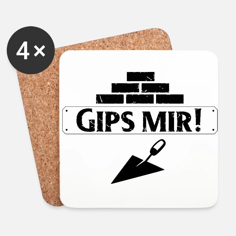 Gips mir - Untersetzer (4er-Set) - Weiß
