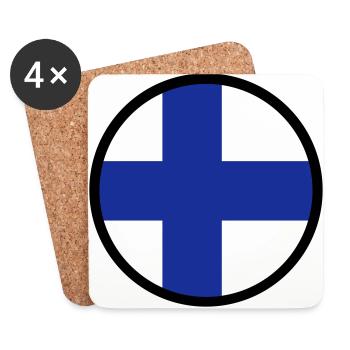 Unter dem Zeichen von Finnland - Untersetzer (4er-Set) - Weiß - Vorne