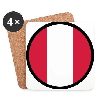Under The Sign Of Peru - Coasters (set of 4) - white - Front