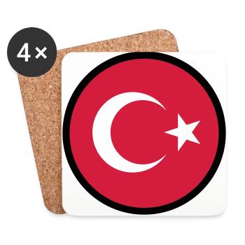 In A Sign Of Turkey - Coasters (set of 4) - white - Front